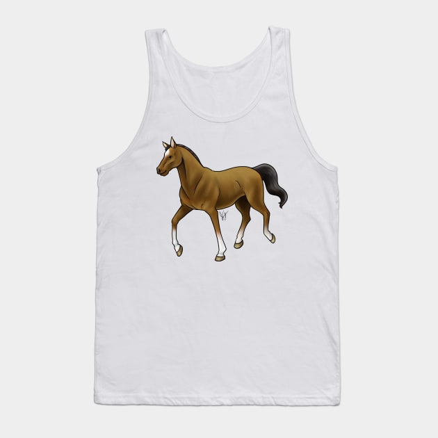 Horse - Thoroughbred - Brown Tank Top by Jen's Dogs Custom Gifts and Designs